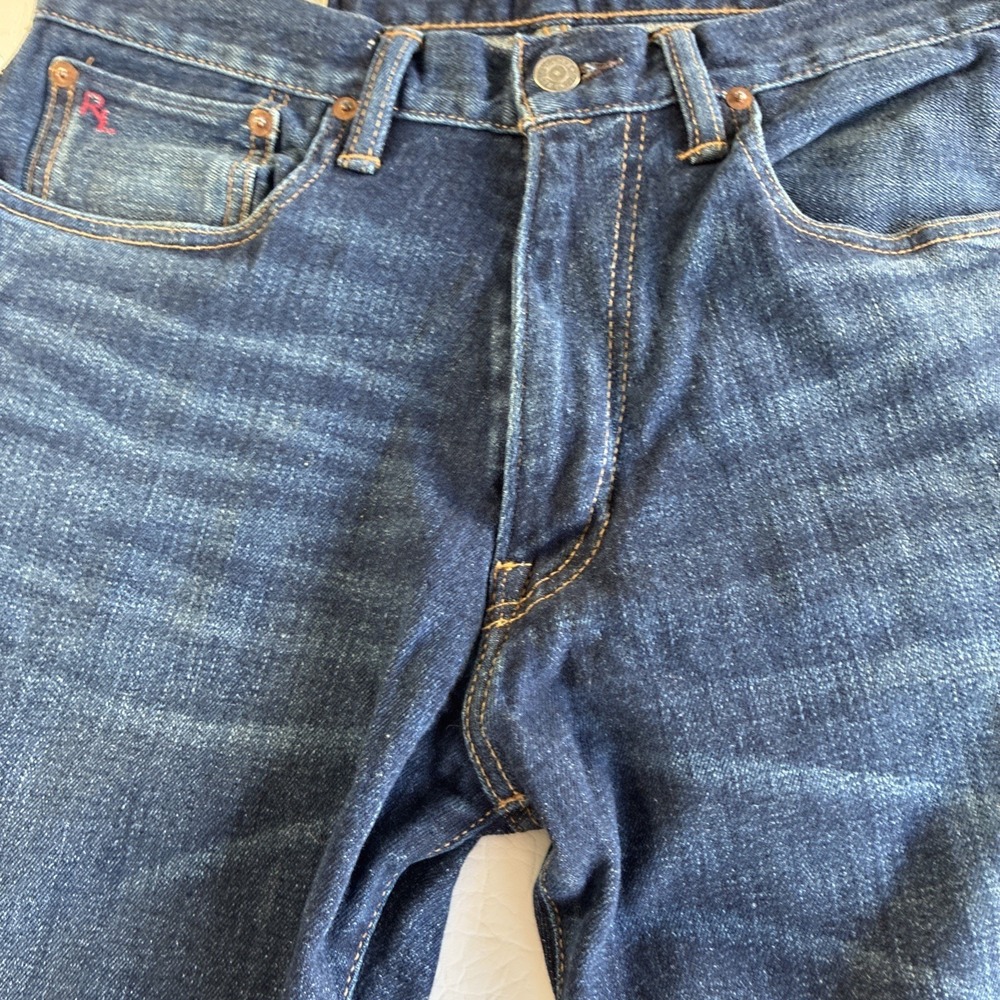 Polo Ralph Lauren Thompson Relaxed Jeans Men's 32x28 Whisker Honeycomb Worn